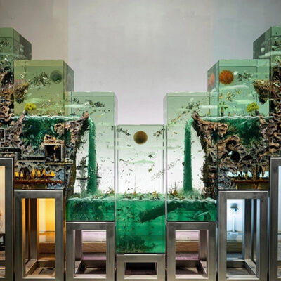 Illuminating Dustin Yellin's Installation with Ketra Lighting by Lutron