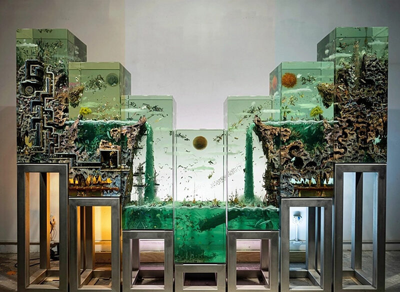 Illuminating Dustin Yellin's Installation with Ketra Lighting by Lutron